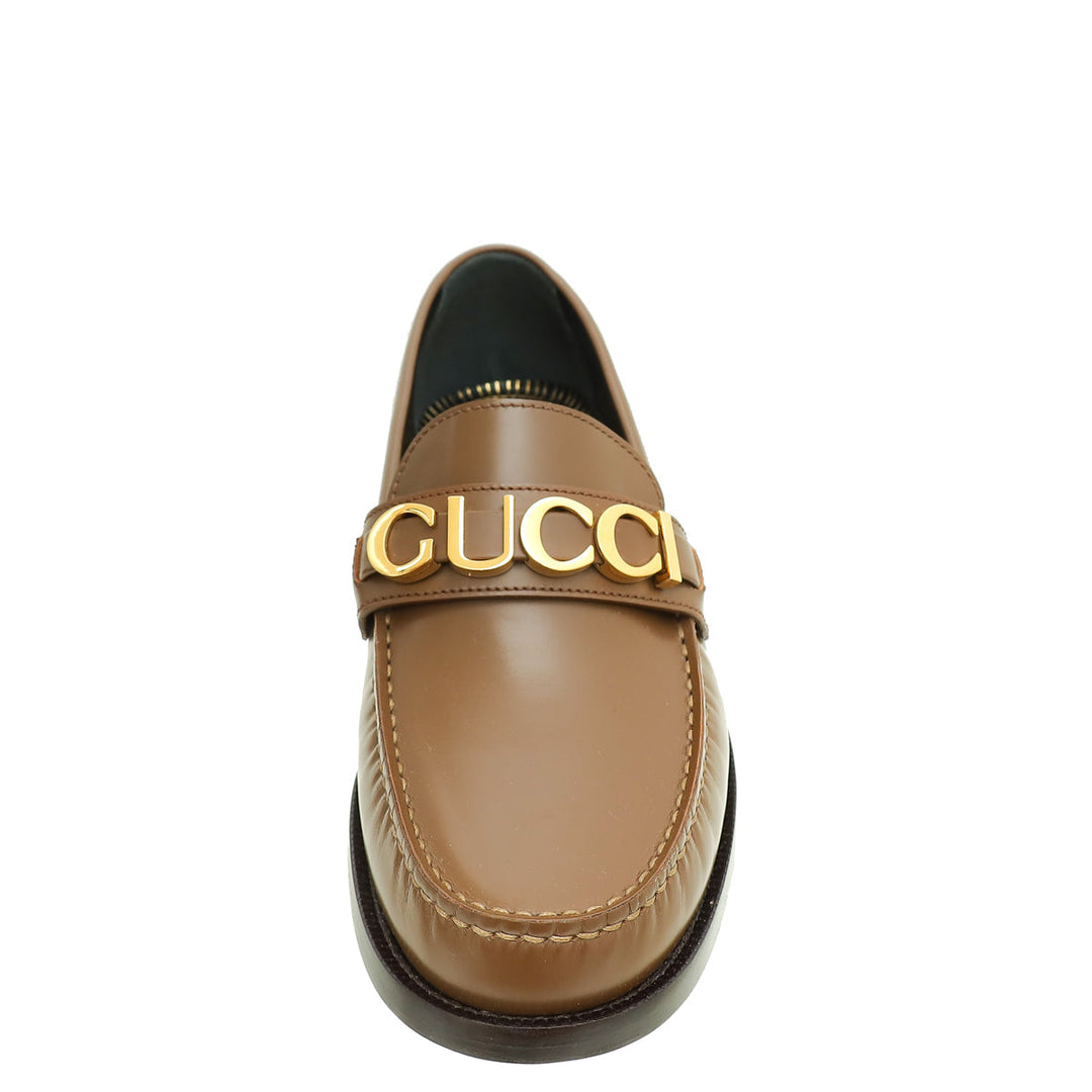 Gucci Brown Logo  Loafer 8