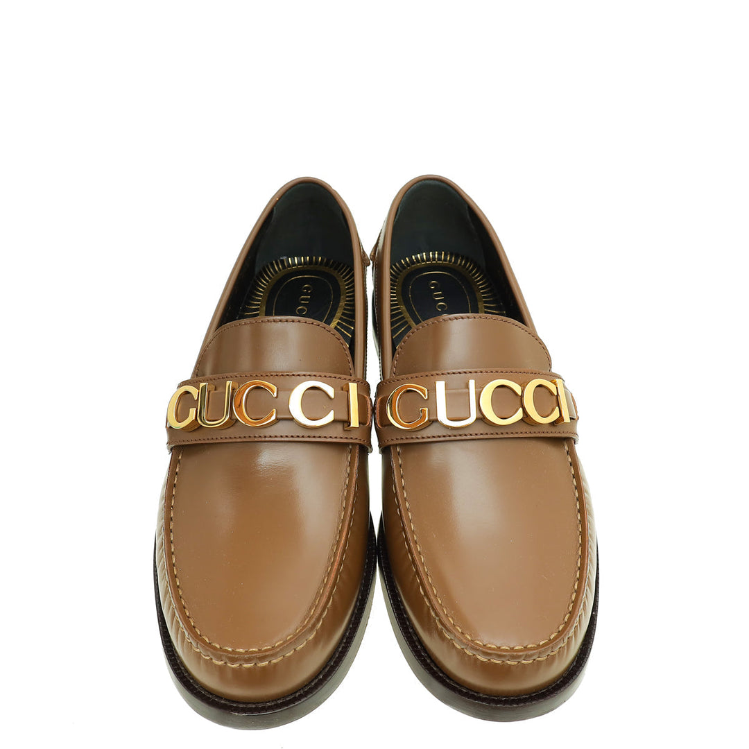 Gucci Brown Logo  Loafer 8