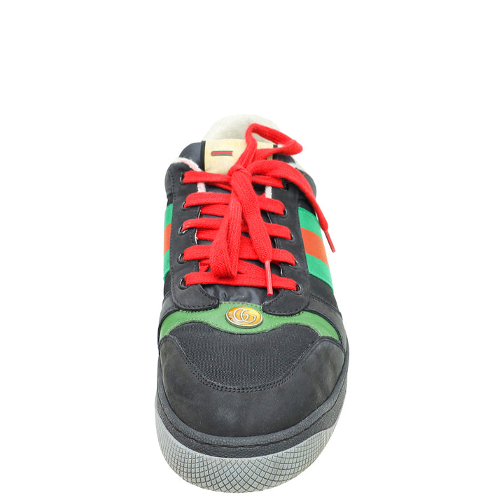 Gucci Tricolor GG Screener Web Lace Up Sneakers 10
