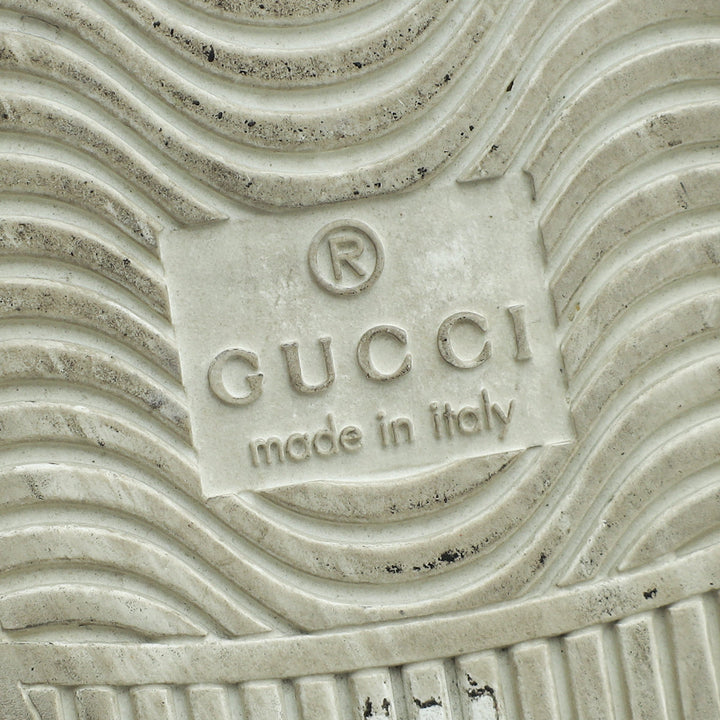 Gucci White Ace Pin Crystal Embroidered Sneaker 36