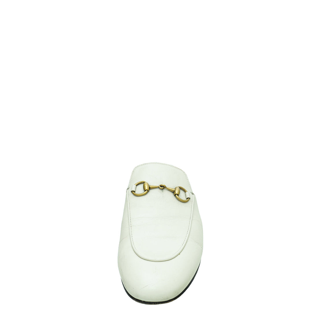 Gucci White Princetown Slipper 36.5