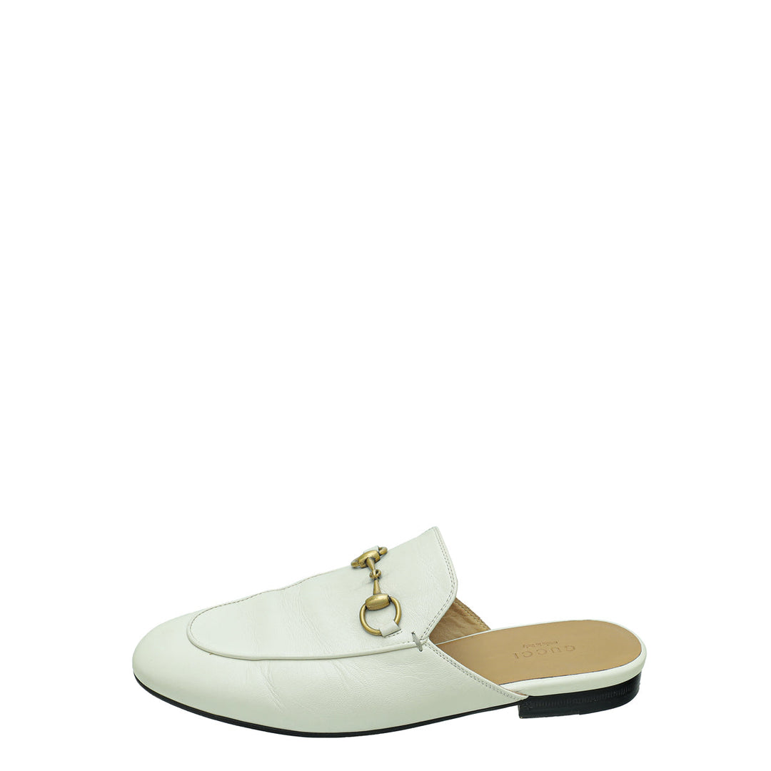 Gucci White Princetown Slipper 36.5