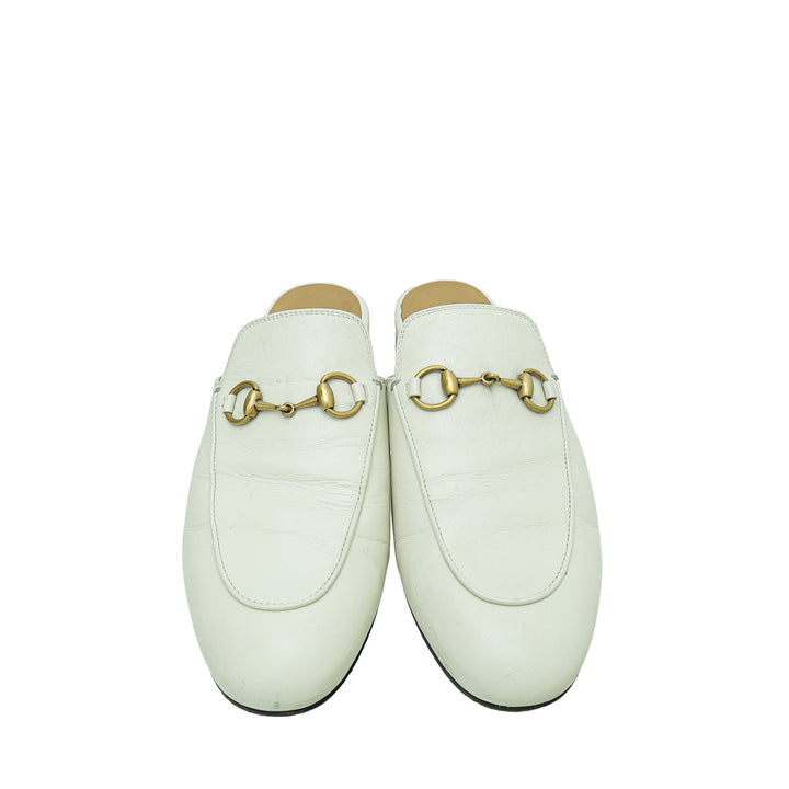 Gucci White Princetown Slipper 36.5