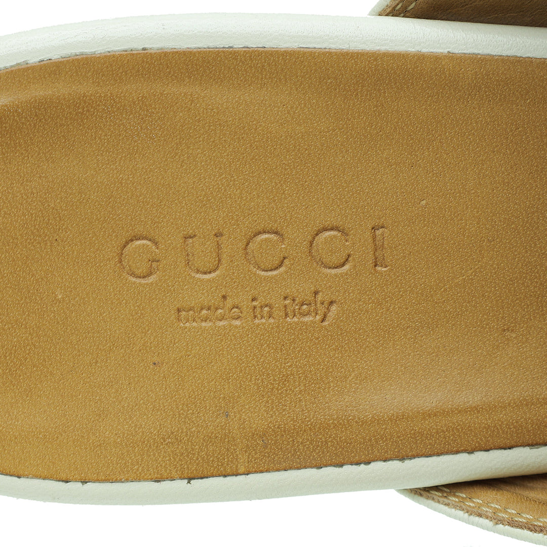 Gucci White Princetown Slipper 36.5