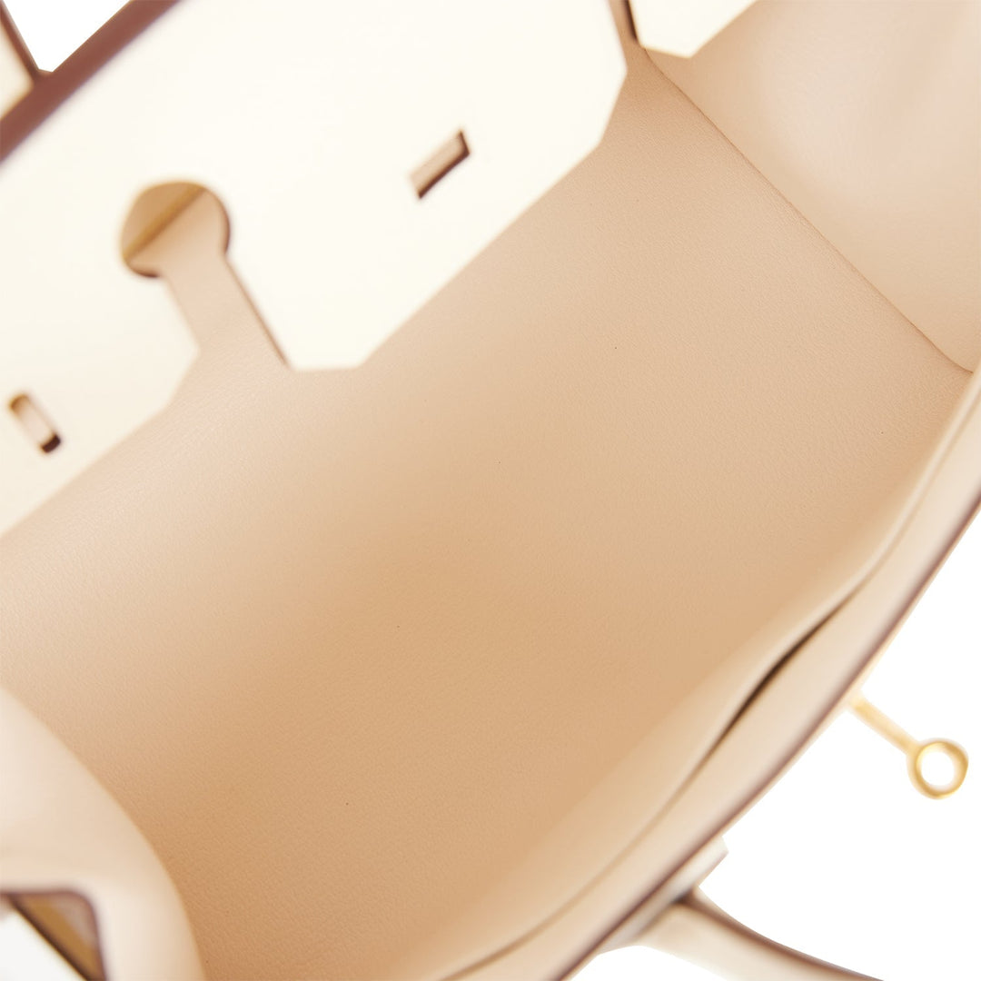 Hermes Birkin 30 Sellier Nata Epsom Gold Hardware