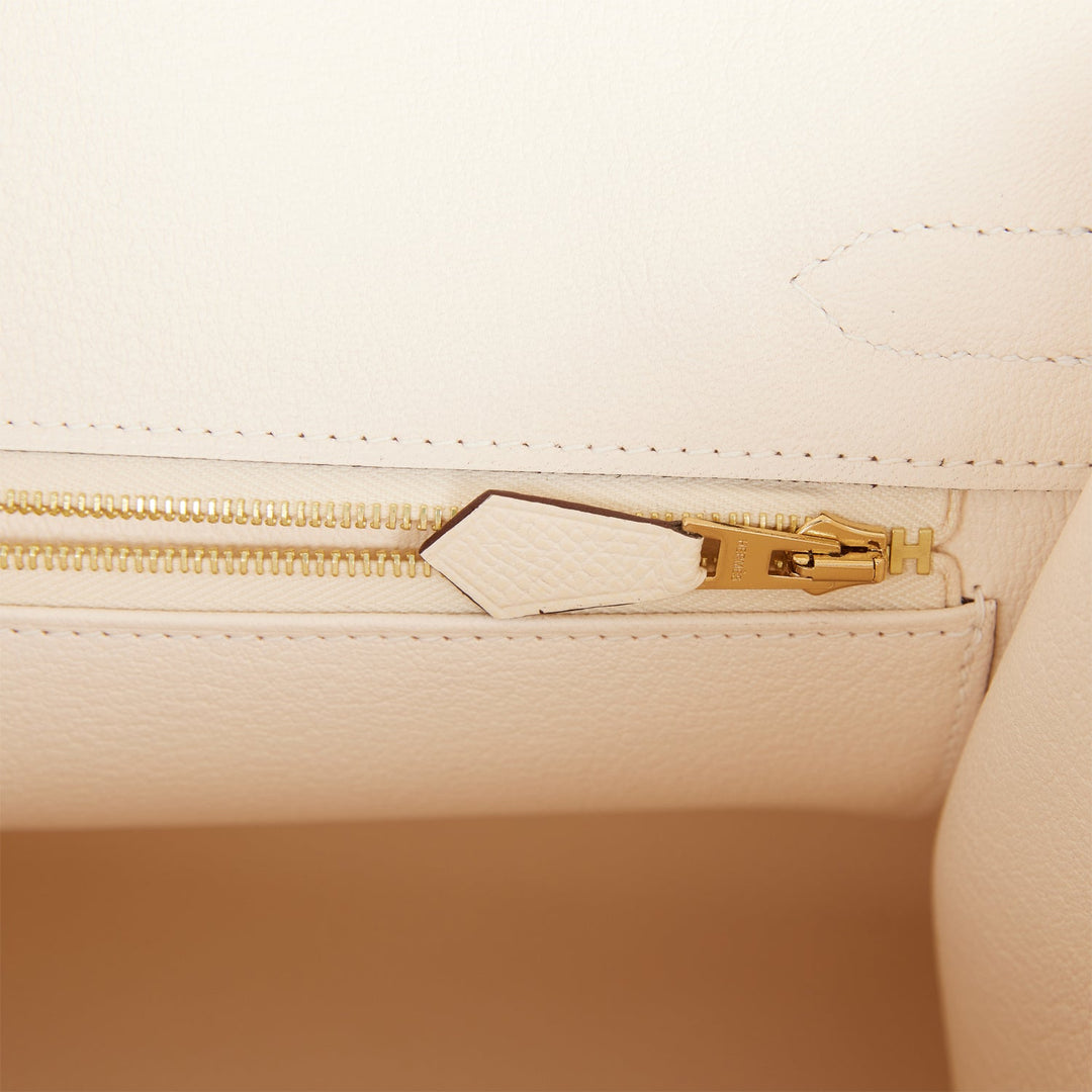 Hermes Birkin 30 Sellier Nata Epsom Gold Hardware
