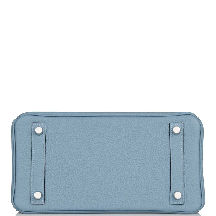 Hermes Birkin 25 Bleu Lin Verso Togo Palladium Hardware