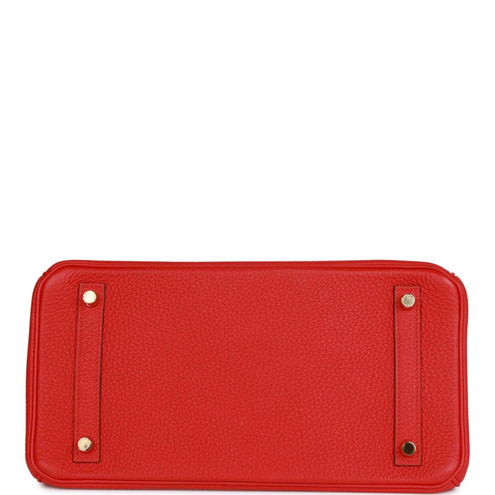 Top quality Hermes Birkin 30 Rouge de Coeur Togo Gold Hardware