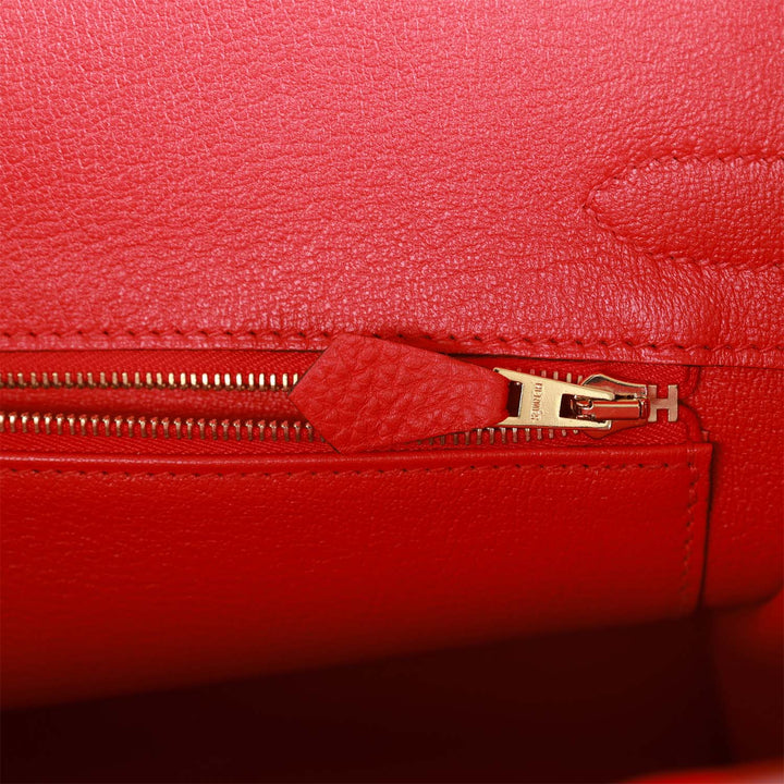 Top quality Hermes Birkin 30 Rouge de Coeur Togo Gold Hardware
