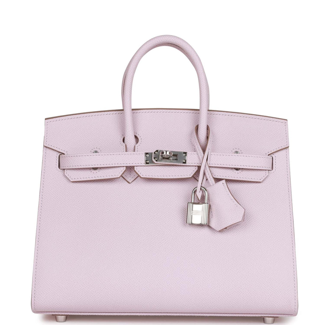 top quality Hermes Birkin Sellier 25 Mauve Pale Epsom Palladium Hardware