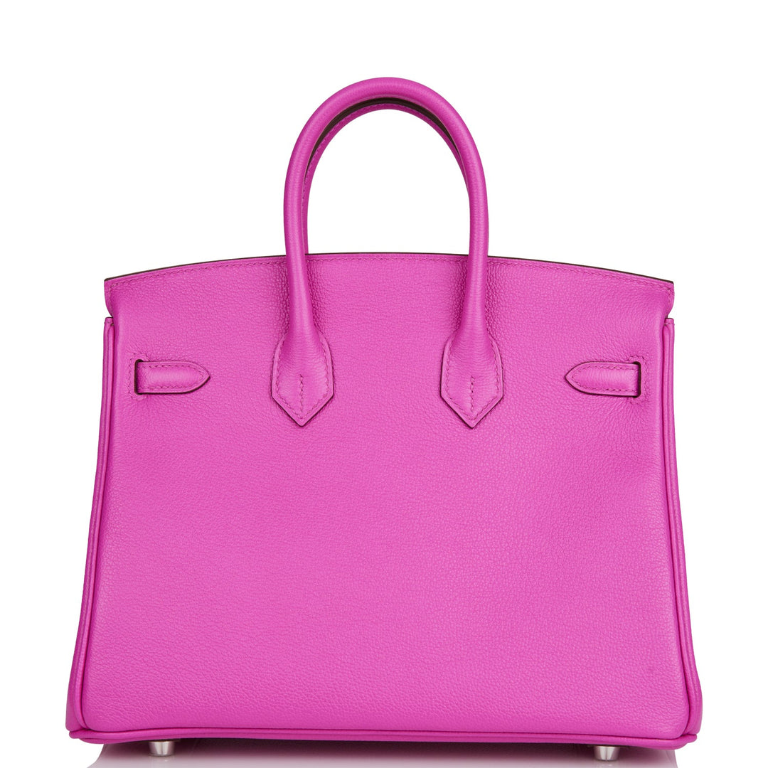 Hermes Birkin 25 Magnolia Verso Novillo Palladium Hardware