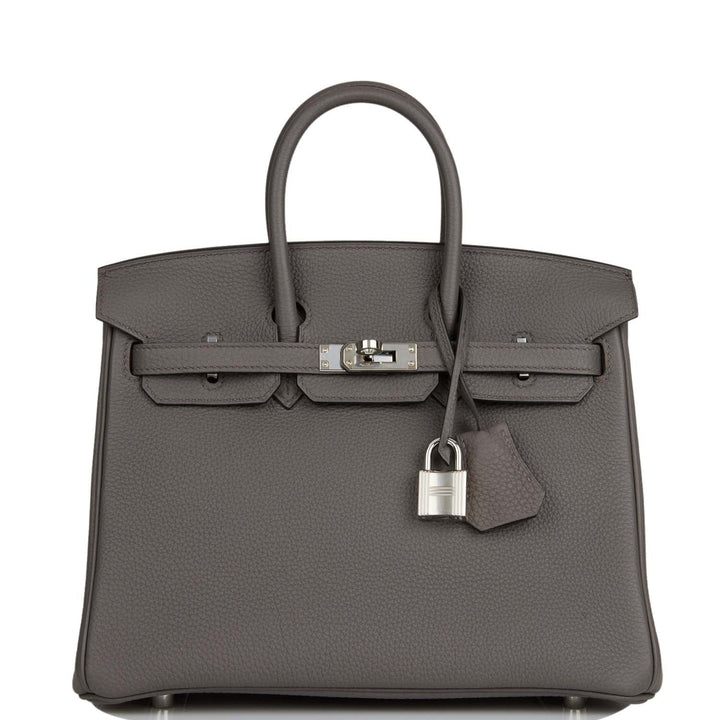 Top quality Hermes Birkin 25 Etain Togo Palladium Hardware