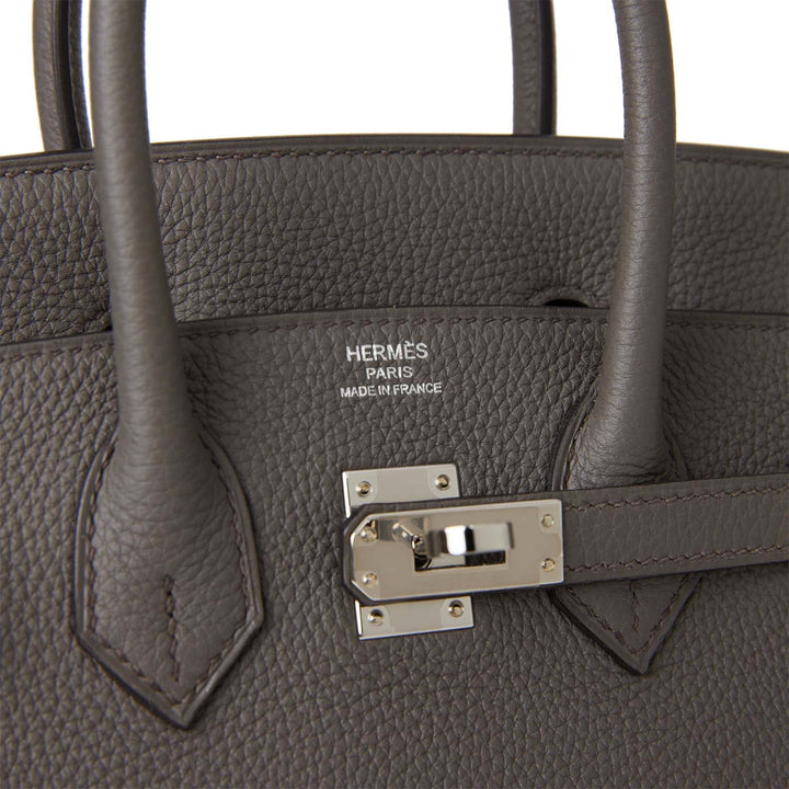 Top quality Hermes Birkin 25 Etain Togo Palladium Hardware
