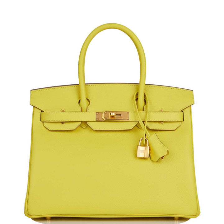 Hermes Birkin 30 Lime Epsom Gold Hardware