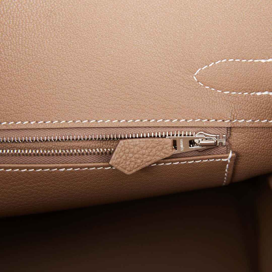 Hermes Birkin 30 Etoupe Togo Palladium Hardware