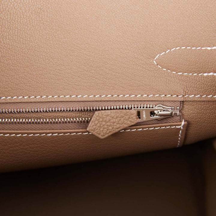 Hermes Birkin 30 Etoupe Togo Palladium Hardware