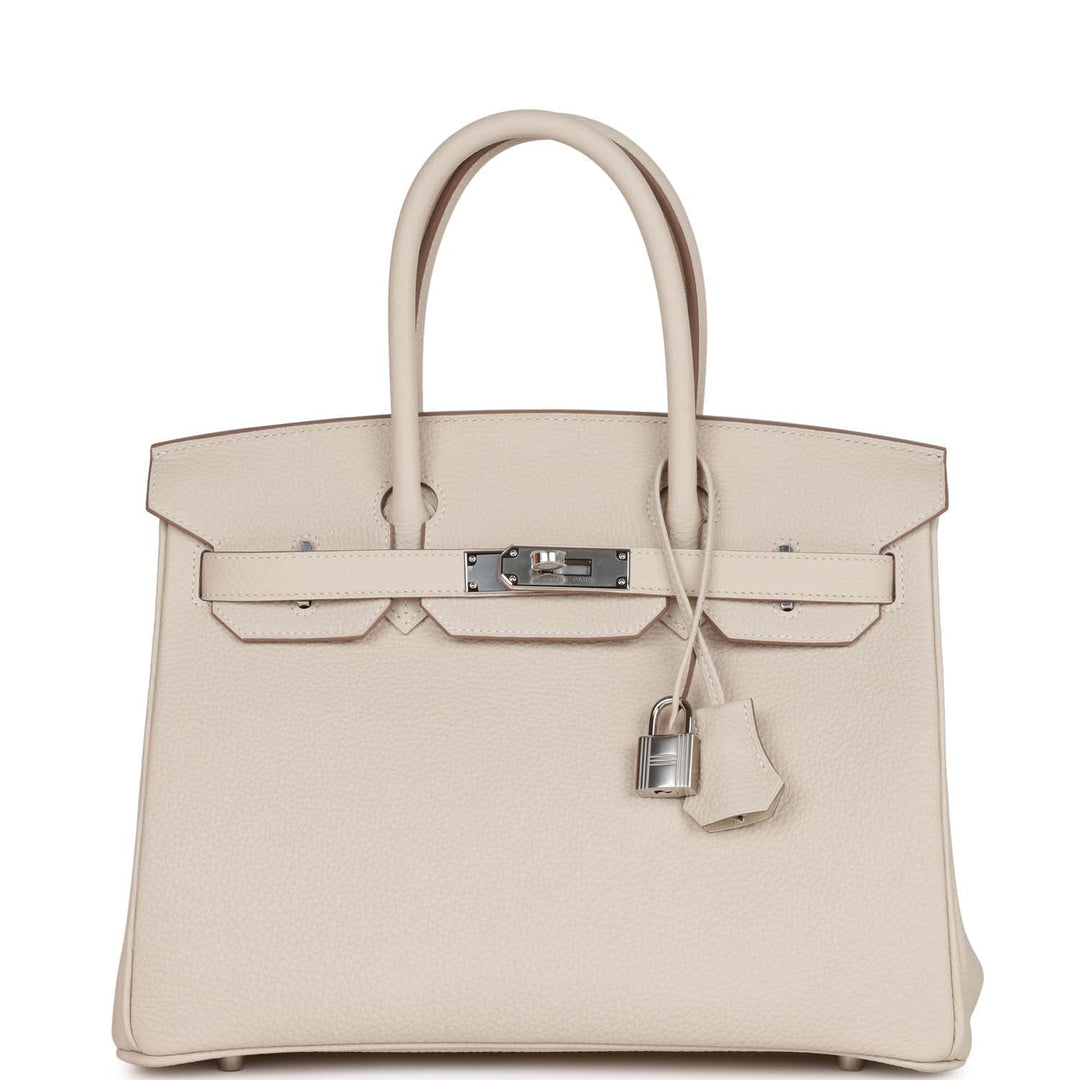 top quality Hermes Birkin 30 Craie Togo Palladium Hardware