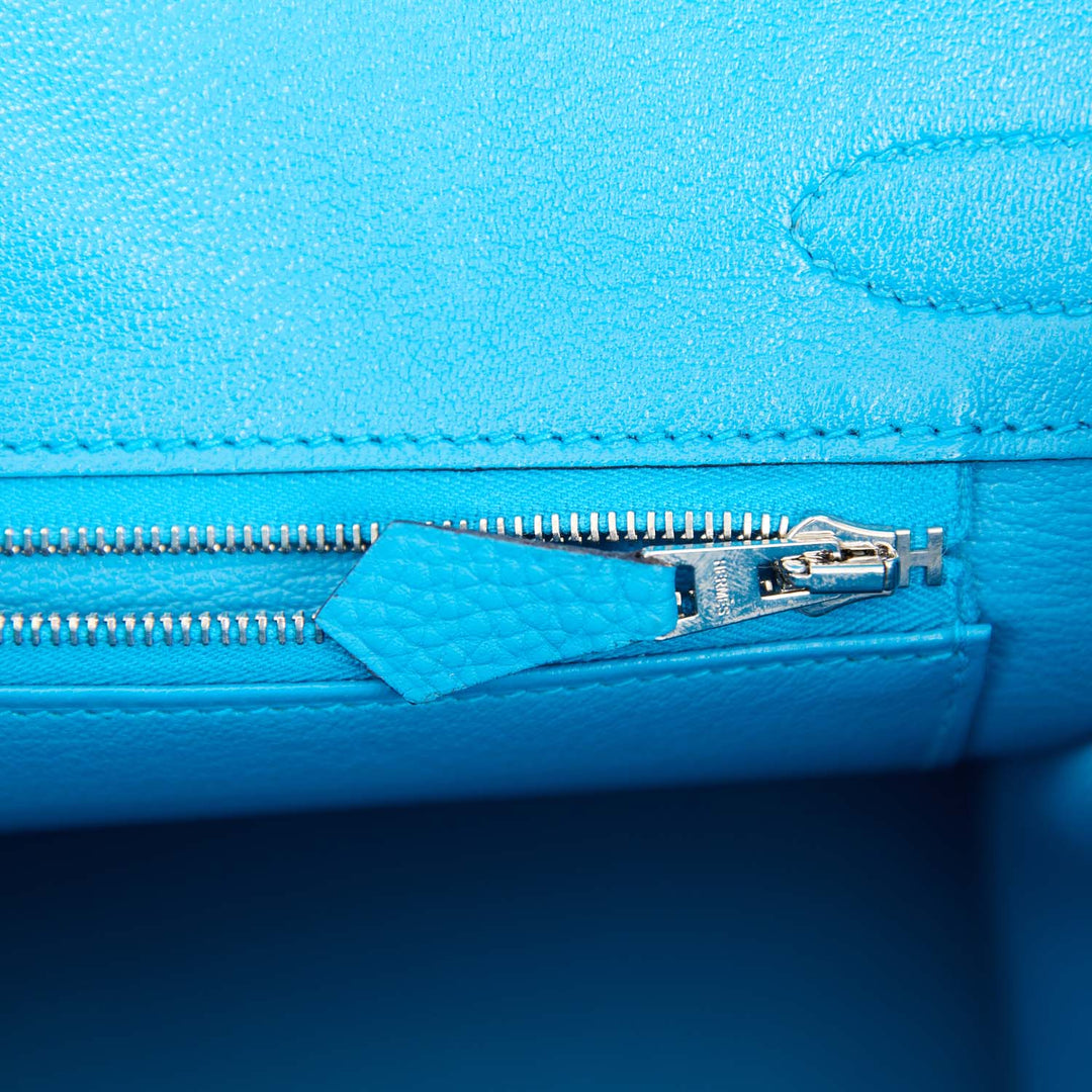 Hermes Birkin 30 Bleu Zanzibar Togo Palladium Hardware
