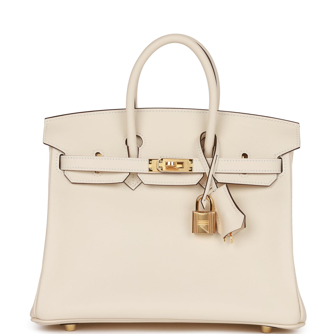 top quality Hermes Birkin 25 Nata Swift Gold Hardware