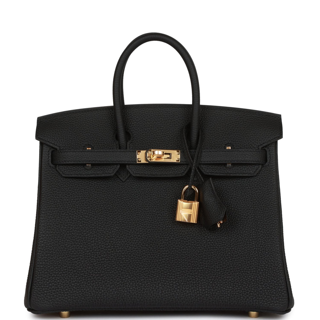Top quality Hermes Birkin 25 Black Togo Gold Hardware