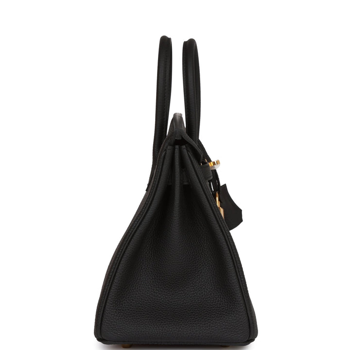 Top quality Hermes Birkin 25 Black Togo Gold Hardware