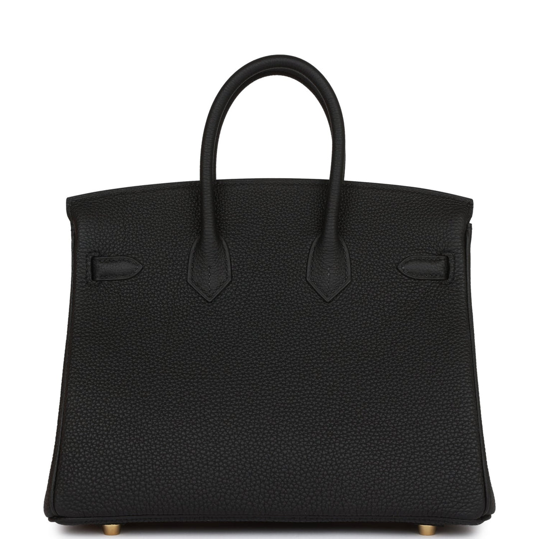 Top quality Hermes Birkin 25 Black Togo Gold Hardware