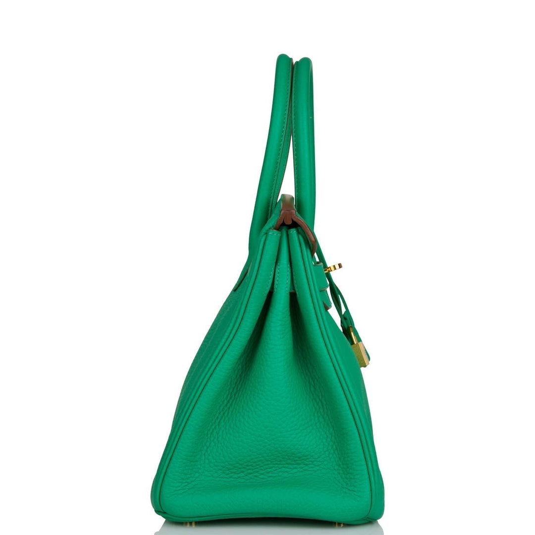 Hermes Birkin 30 Menthe Clemence Gold Hardware