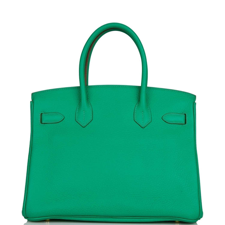Hermes Birkin 30 Menthe Clemence Gold Hardware