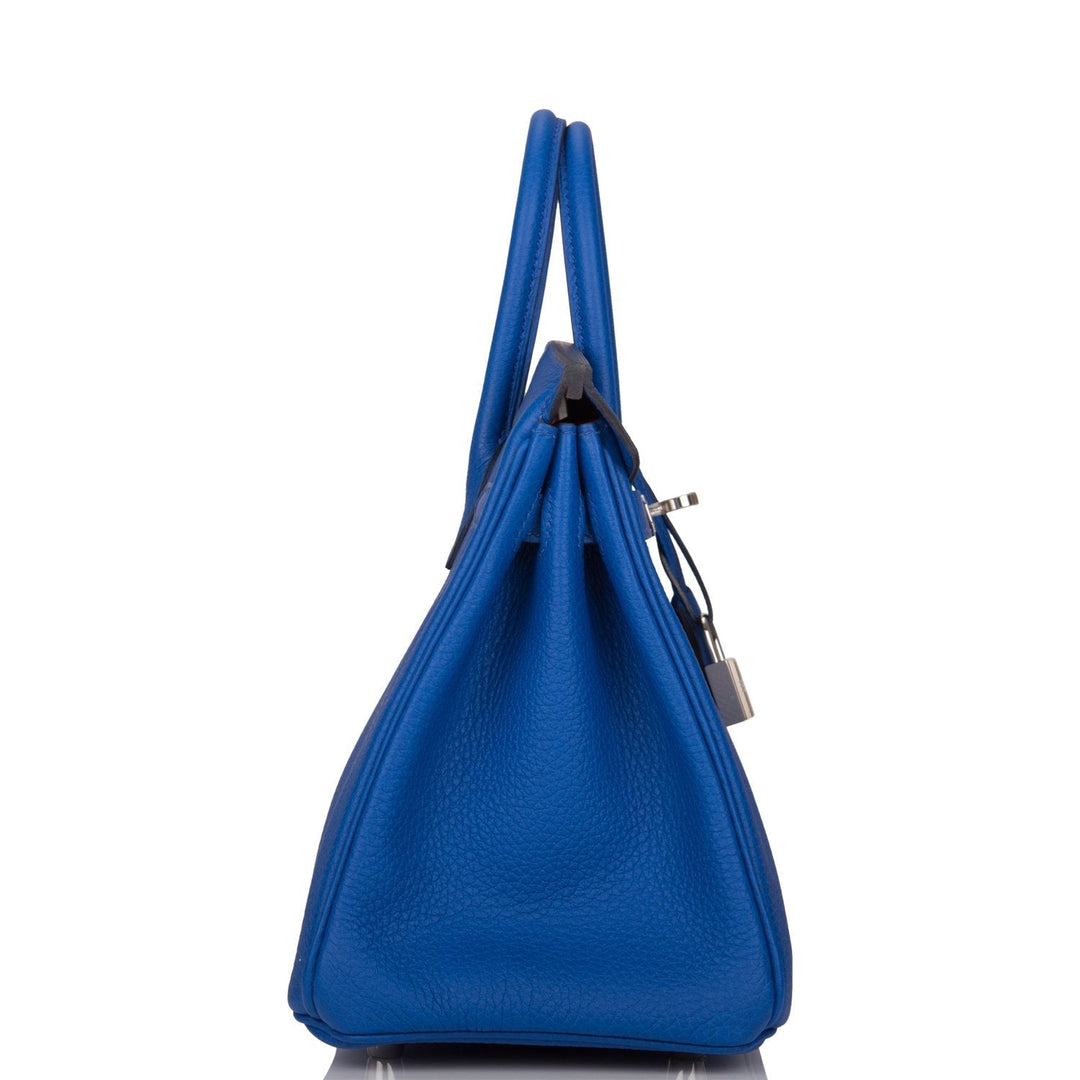 Hermes Birkin 25 Bleu Royal Verso Togo Palladium Hardware