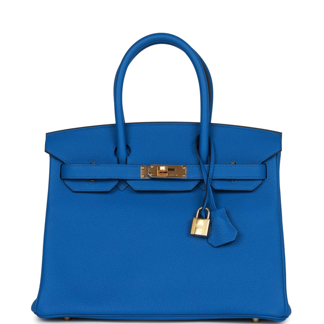 top quality Hermes Birkin 30 Bleu Zellige Togo Gold Hardware