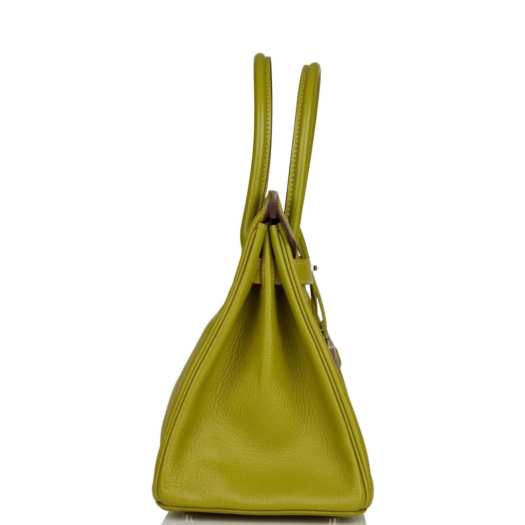 Hermes Birkin 30 Vert Anis Chevre Palladium Hardware