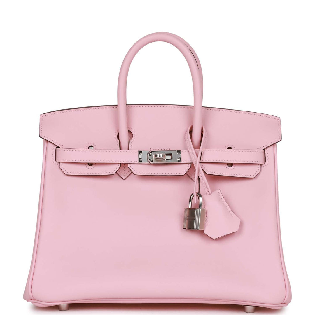 top quality Hermes Birkin 25 Rose Sakura Swift Palladium Hardware