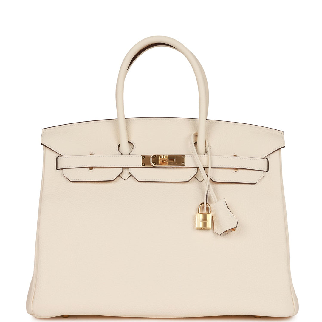 top quality Hermes Birkin 35 Nata Togo Gold Hardware