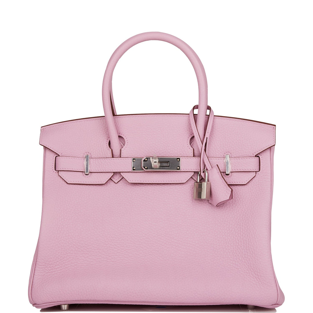 top quality Hermes Birkin 30 Mauve Sylvestre Clemence Palladium Hardware