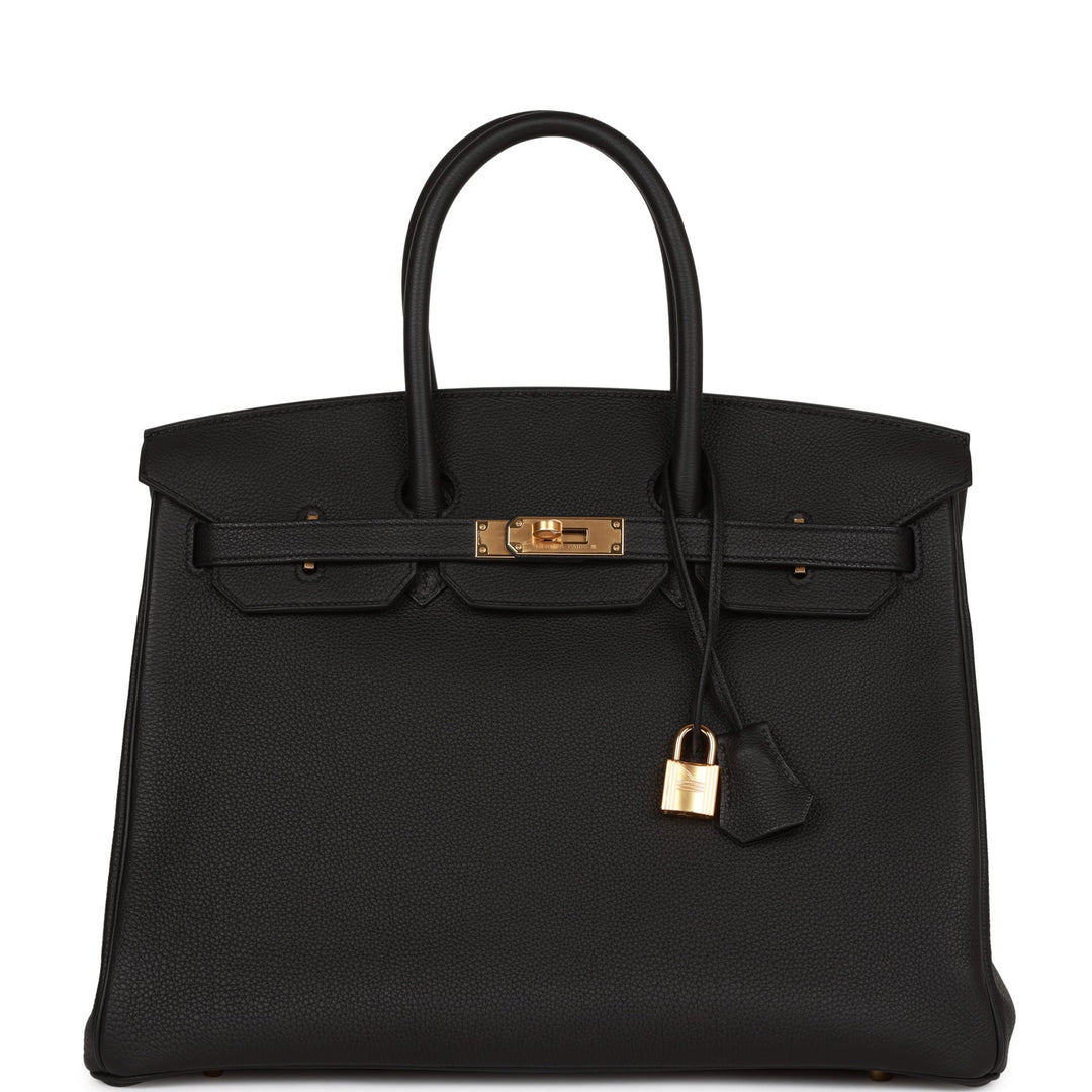 top quality Hermes Birkin 35 Black Togo Gold Hardware