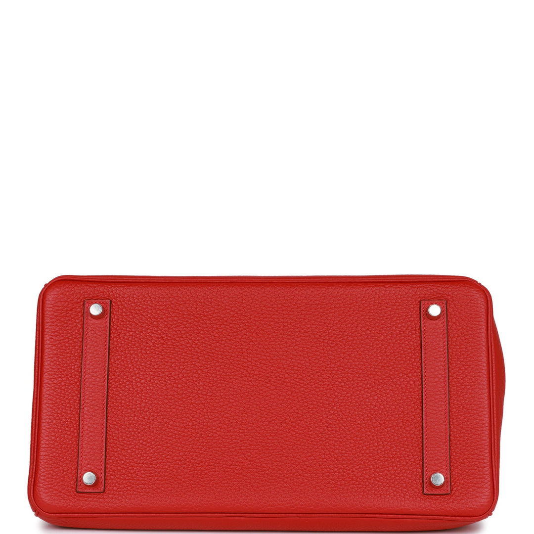 Top quality Hermes Birkin 35 Rouge Casaque Clemence Palladium Hardware