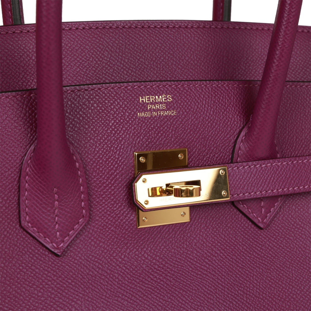 Pre-owned Top quality Hermes Birkin 35 Anemone Epsom Gold Hardware