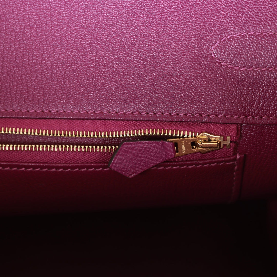 Pre-owned Top quality Hermes Birkin 35 Anemone Epsom Gold Hardware