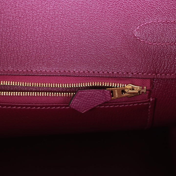 Pre-owned Top quality Hermes Birkin 35 Anemone Epsom Gold Hardware