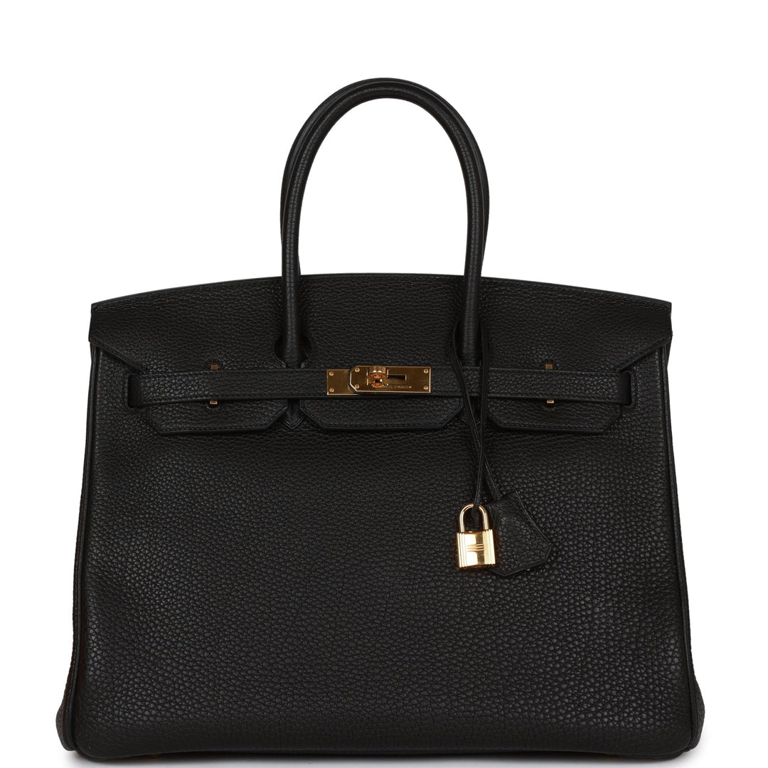 Top quality Hermes Birkin 35 Black Togo Gold Hardware