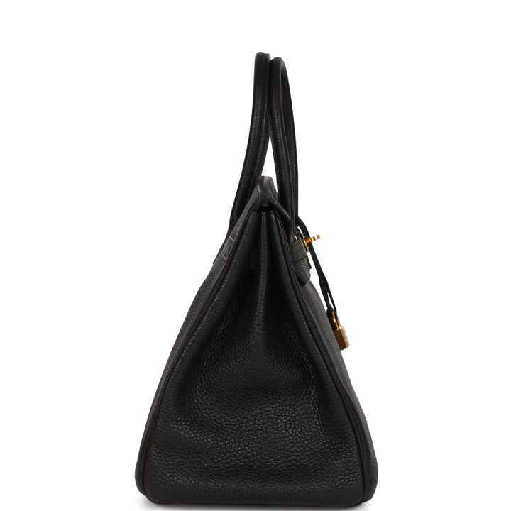 Top quality Hermes Birkin 35 Black Togo Gold Hardware