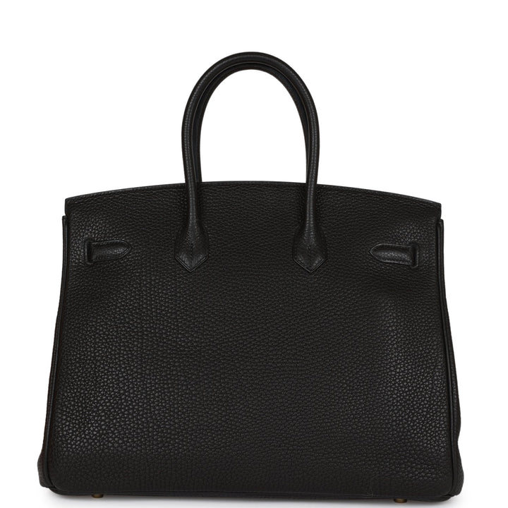 Top quality Hermes Birkin 35 Black Togo Gold Hardware