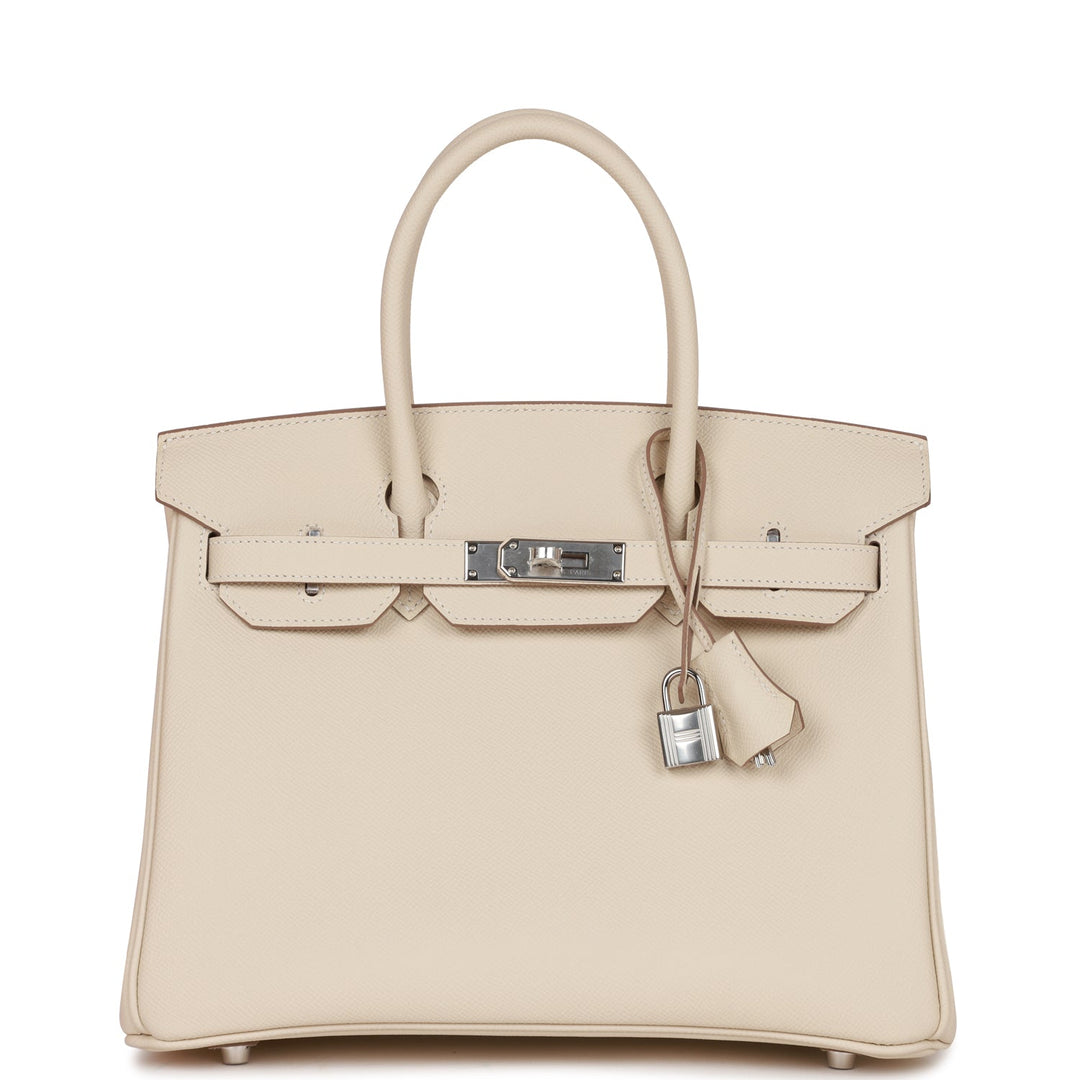top quality Hermes Birkin 30 Craie Epsom Palladium Hardware