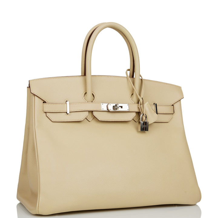 Top quality Hermes Birkin 35 Parchemin Epsom Palladium Hardware