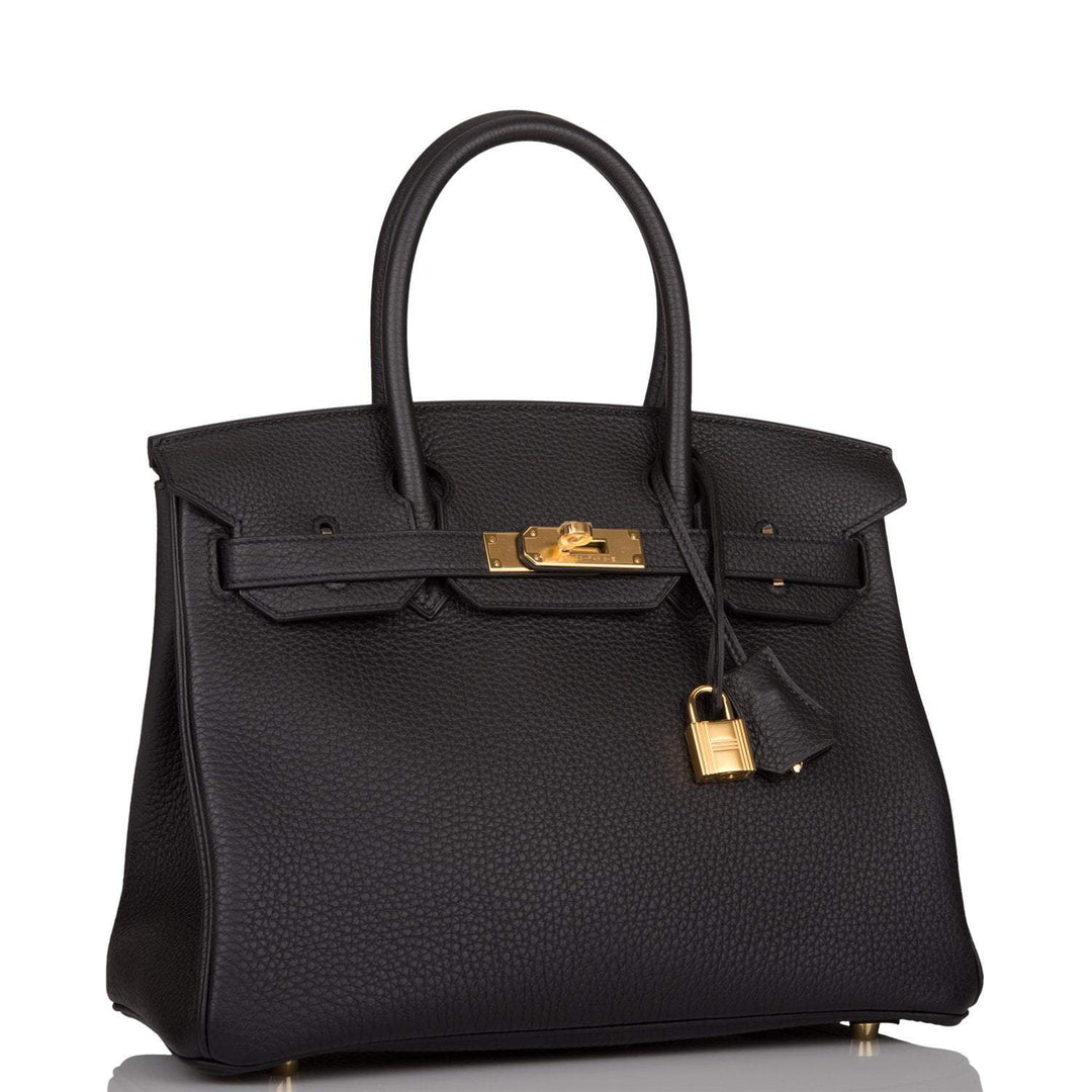 Top quality Hermes Birkin 30 Black Togo Gold Hardware
