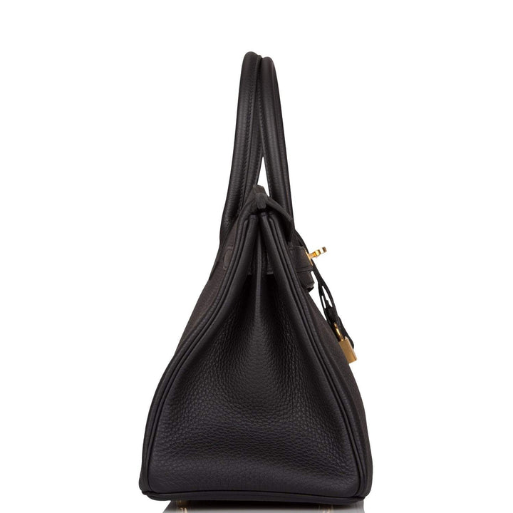 Top quality Hermes Birkin 30 Black Togo Gold Hardware