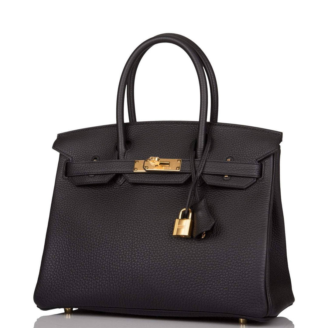 Top quality Hermes Birkin 30 Black Togo Gold Hardware