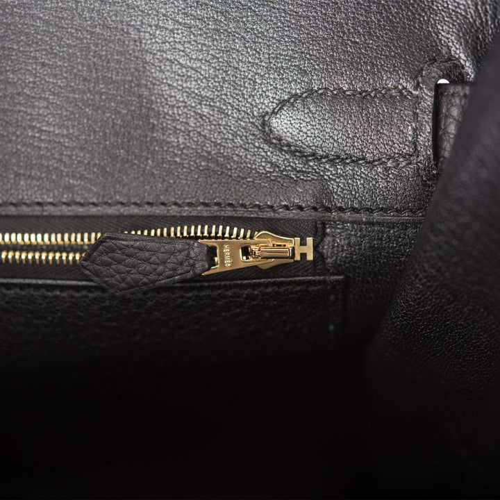 Top quality Hermes Birkin 30 Black Togo Gold Hardware