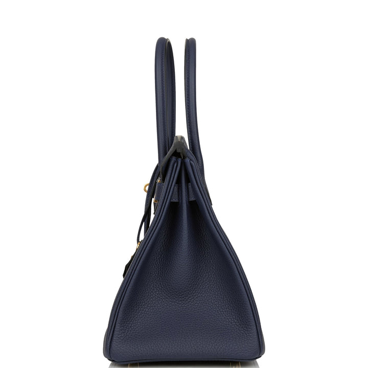 Hermes Birkin 30 Bleu Nuit Togo Gold Hardware