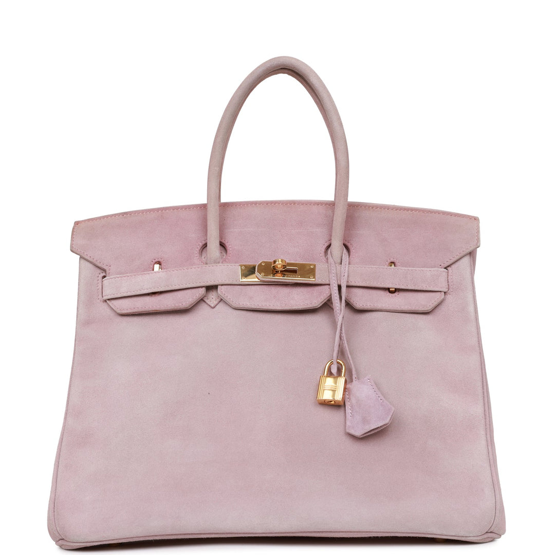 Vintage Top quality Hermes Birkin 35 Lilac Doblis Gold Hardware
